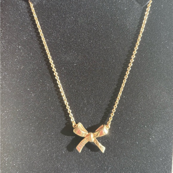 Fendi Gold-Tone Bow Necklace - Picture 3 of 9